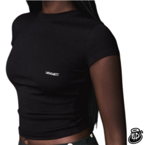 camiseta top manga corta negro UD8804
